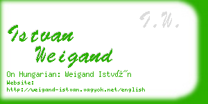 istvan weigand business card